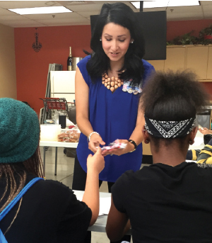 Crystal Moya participated in Child Advocates of Fort Bend’s WINGS Summer Lifeskills Program with some of the teens.